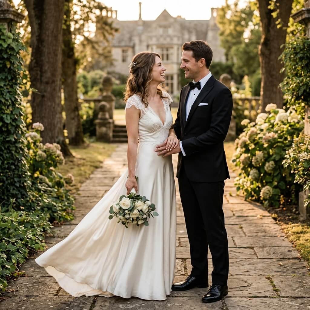 White Flowy Gown