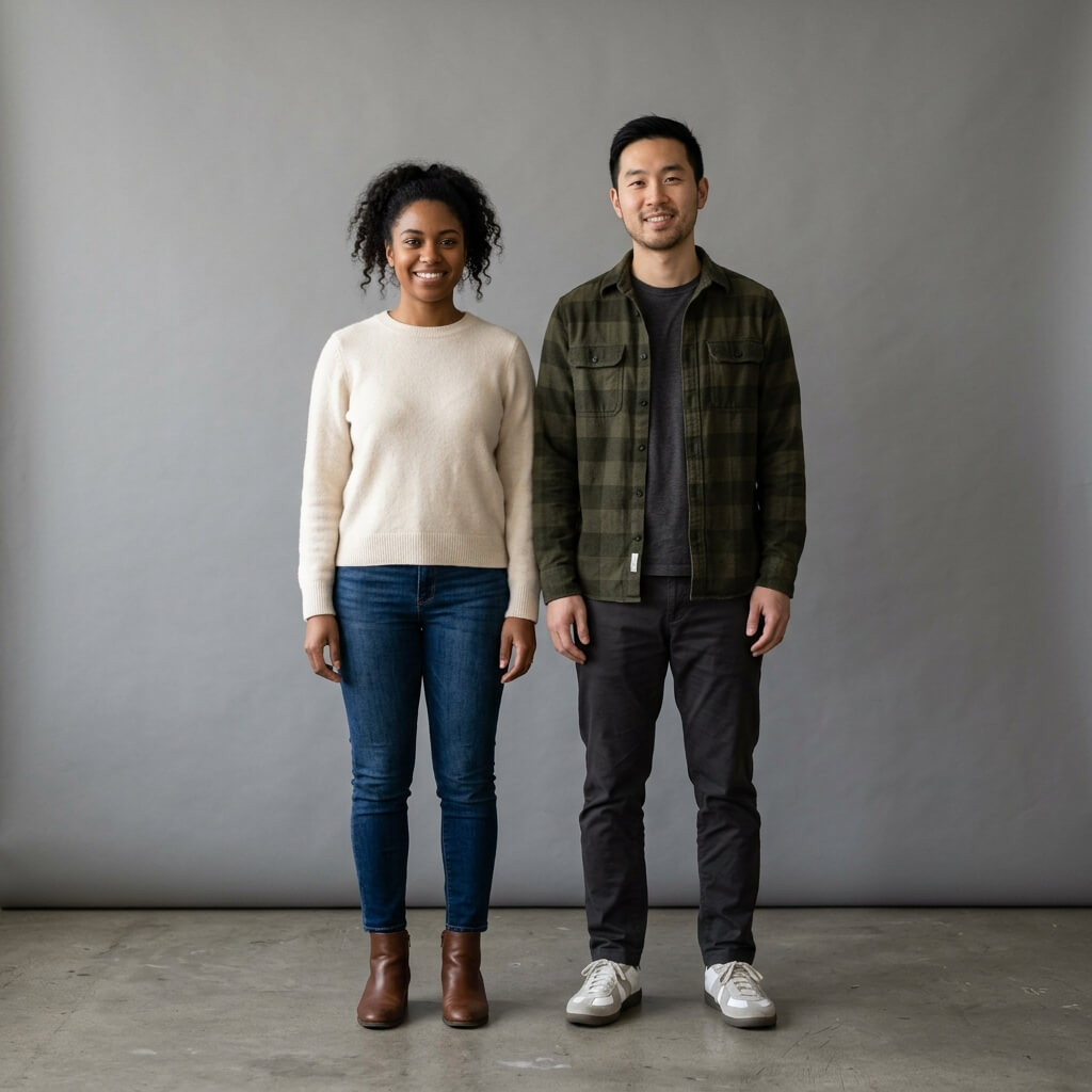 Diverse Couple Pose